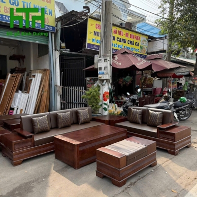 SOFA GÓC GỖ SỒI NGA 2 VĂNG CÁNH TIÊN VẾ TRÁI 