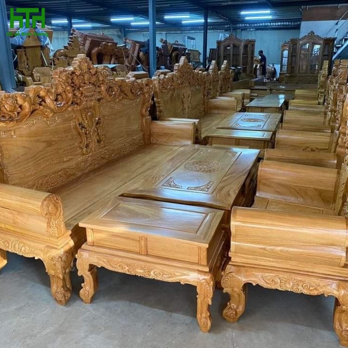 SALON GỖ GÕ ĐỎ 100% MẪU HOÀNG GIA 