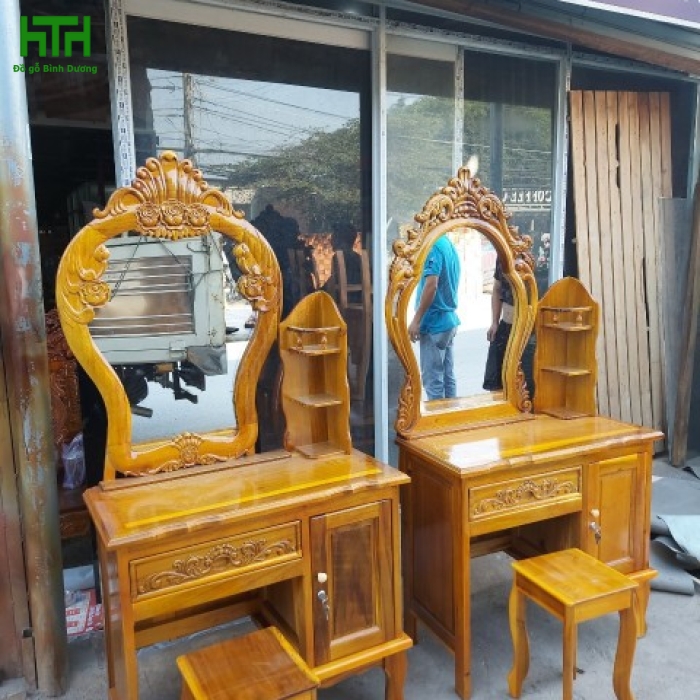 BÀN PHẤN GỖ TRÀM BÔNG VÀNG 80
