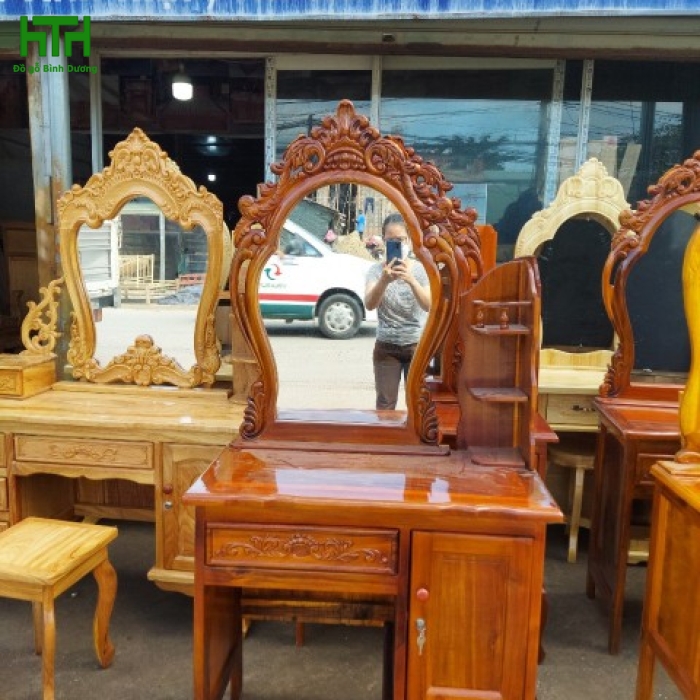 BÀN PHẤN GỖ TRÀM BÔNG VÀNG 80