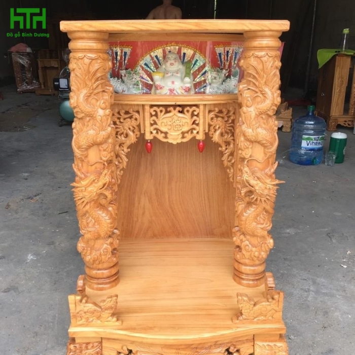 BÀN THỜ GÕ ĐỎ CỘT RỒNG  60 