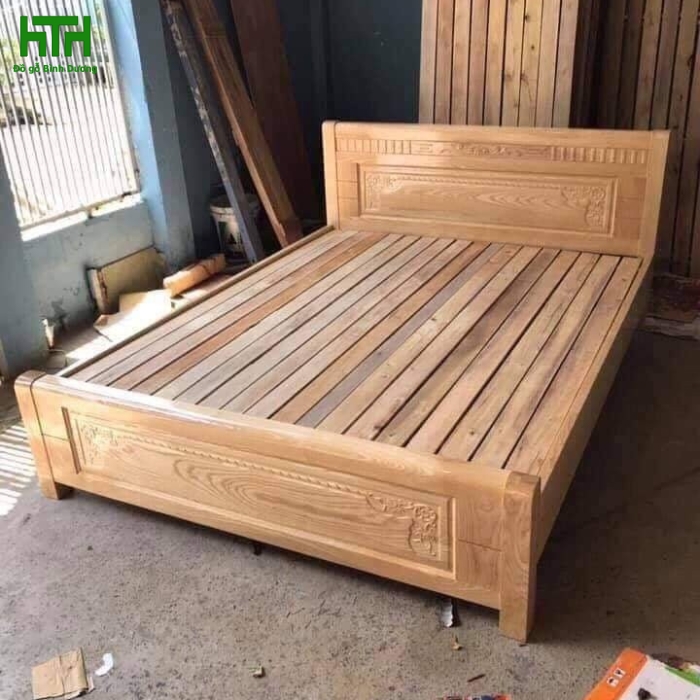 GIƯỜNG GỖ SỒI NGA 1M6 X 2M 