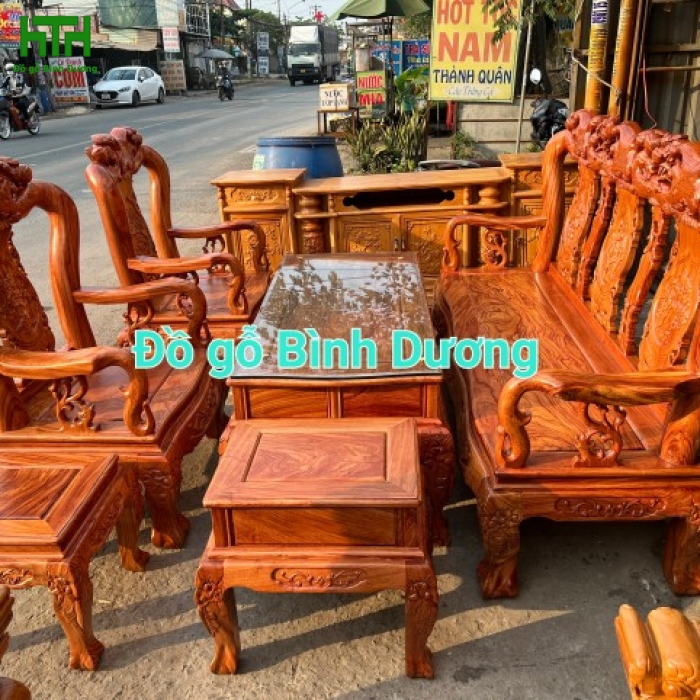 SALON GỖ HƯƠNG ĐÁ CỘT 10