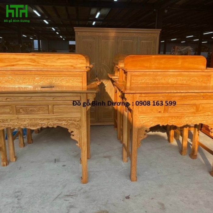 BÀN THỜ 2 TẦNG GÕ ĐỎ 1m27 