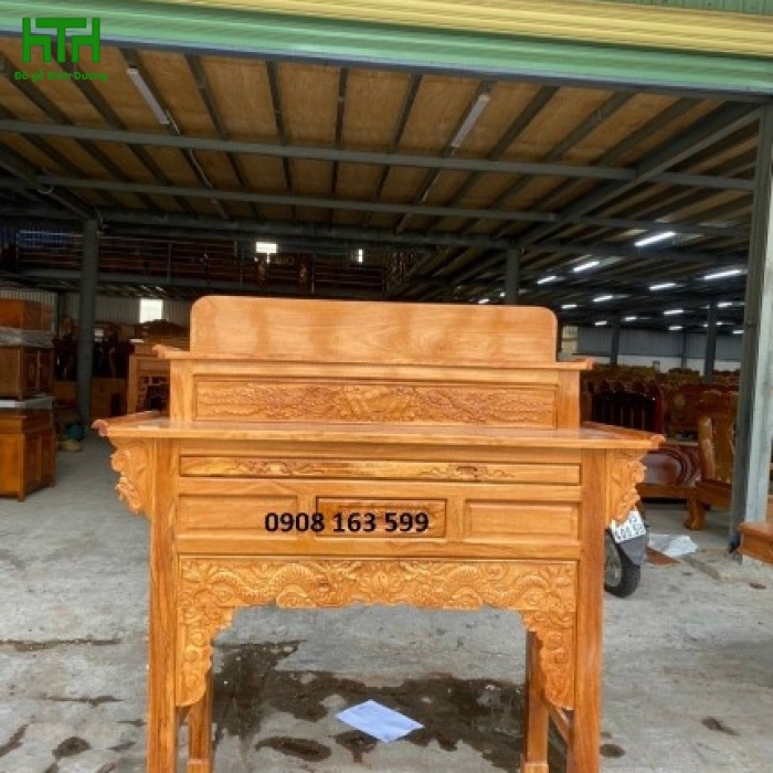 BÀN THỜ 2 TẦNG GÕ ĐỎ 1m27 