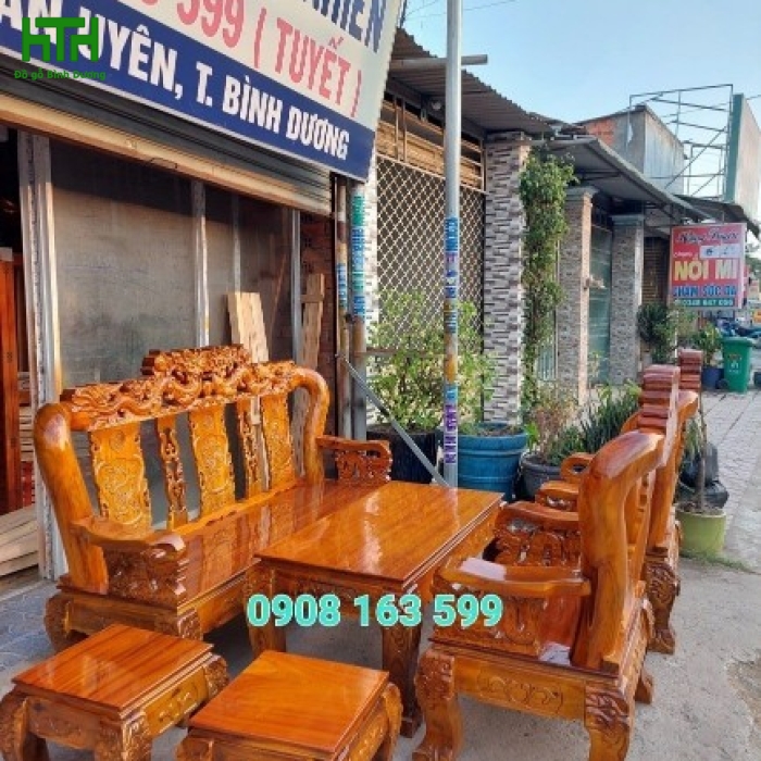 SALON TRÀM BÔNG VÀNG CỘT 12 RỒNG ĐỈNH 