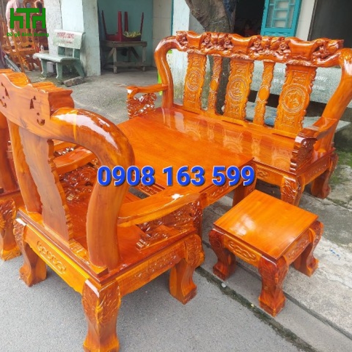 SALON TRÀM BÔNG VÀNG CỘT 12 MẪU ĐÀO 