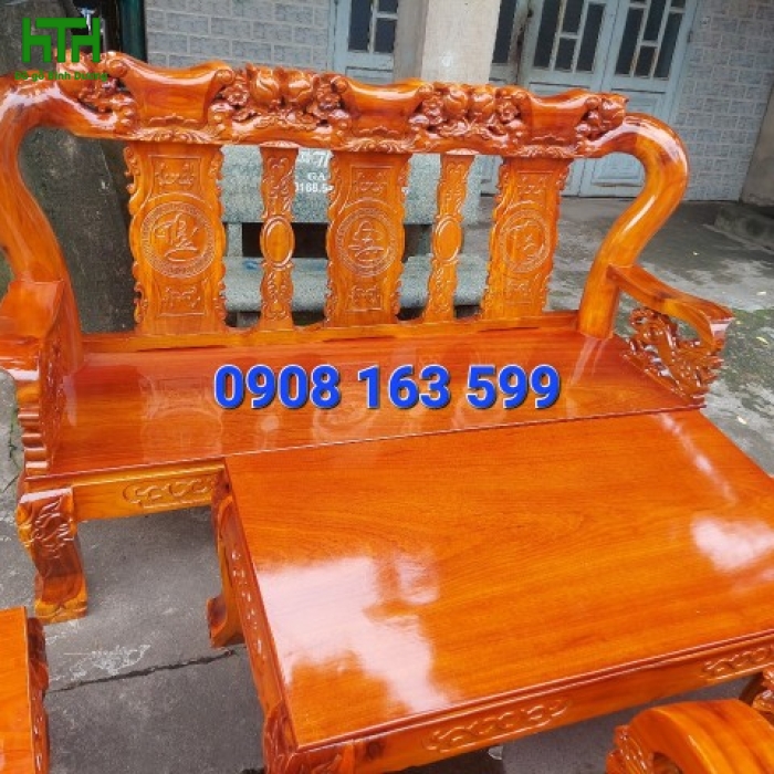SALON TRÀM BÔNG VÀNG CỘT 12 MẪU ĐÀO 