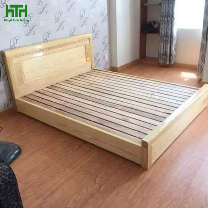 GIƯỜNG BỆT GỖ SỒI NGA 1M6X 2M 