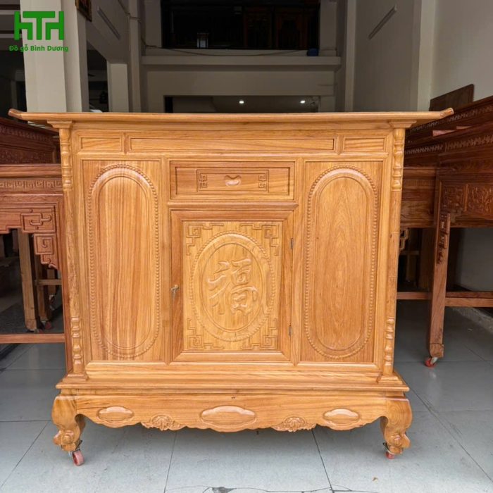 TỦ THỜ GÕ ĐỎ 100% 1M27 