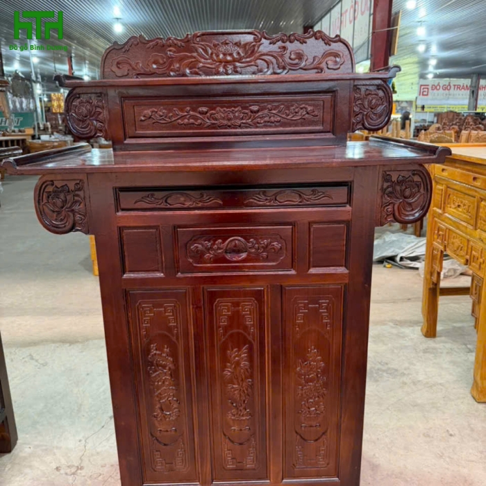 TỦ THỜ 2 TẦNG TRÀM BỒNG VÀNG 1M27 