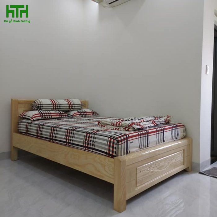 GIƯỜNG NGỦ GỖ SỒI NHẬP 1M4 X 2M 