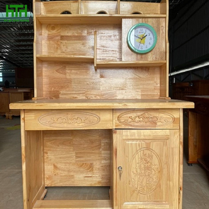 BÀN HỌC GỖ CAO SU 1M 