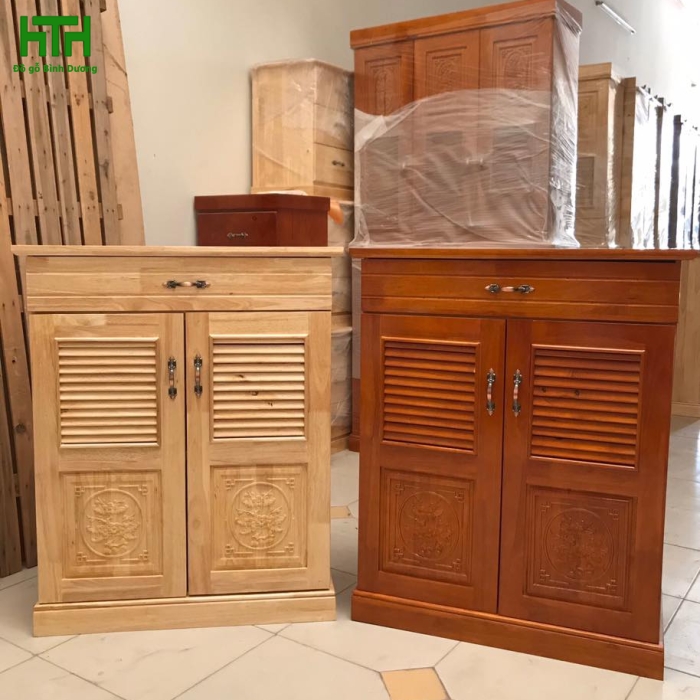 TỦ GIÀY GỖ CAO SU 2 CÁNH 