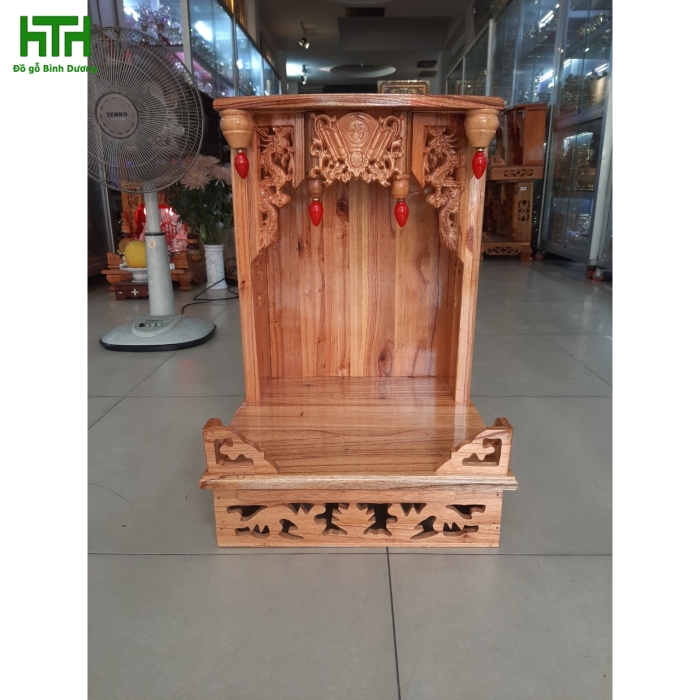 BÀN THỜ ÔNG ĐỊA 50 XOAN ĐÀO MẪU TRƠN 
