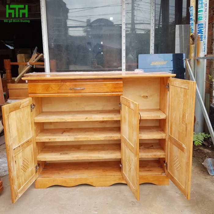 TỦ GIÀY GỖ THÔNG 3 CÁNH  1M2