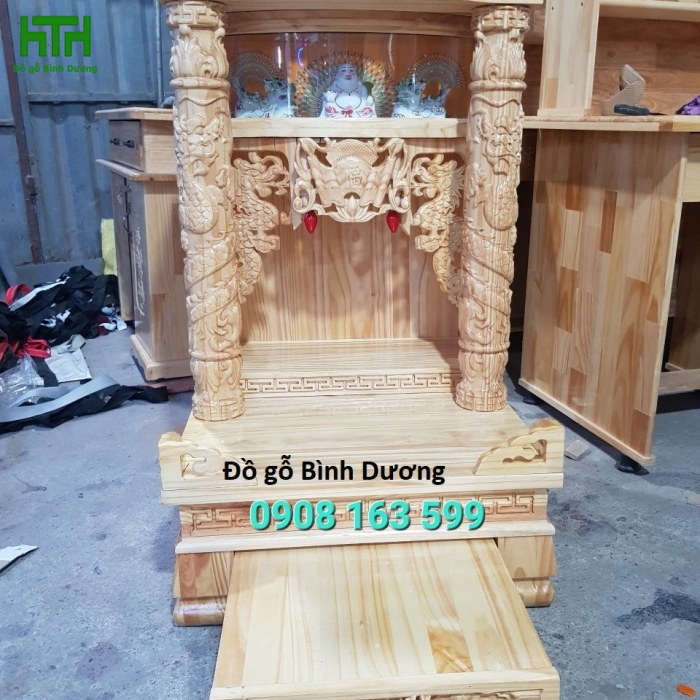 BÀN THỜ ÔNG ĐỊA GỖ THÔNG NHẬP 56 