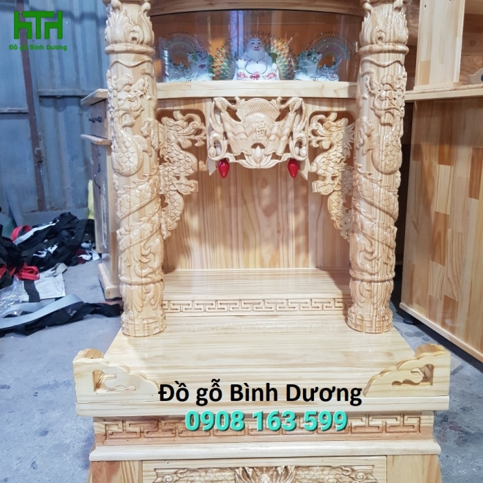 BÀN THỜ ÔNG ĐỊA GỖ THÔNG NHẬP 56 