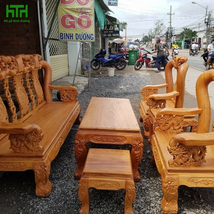SALON GỖ GÕ ĐỎ TRIỆN QUỐC ĐÀO TAY 12