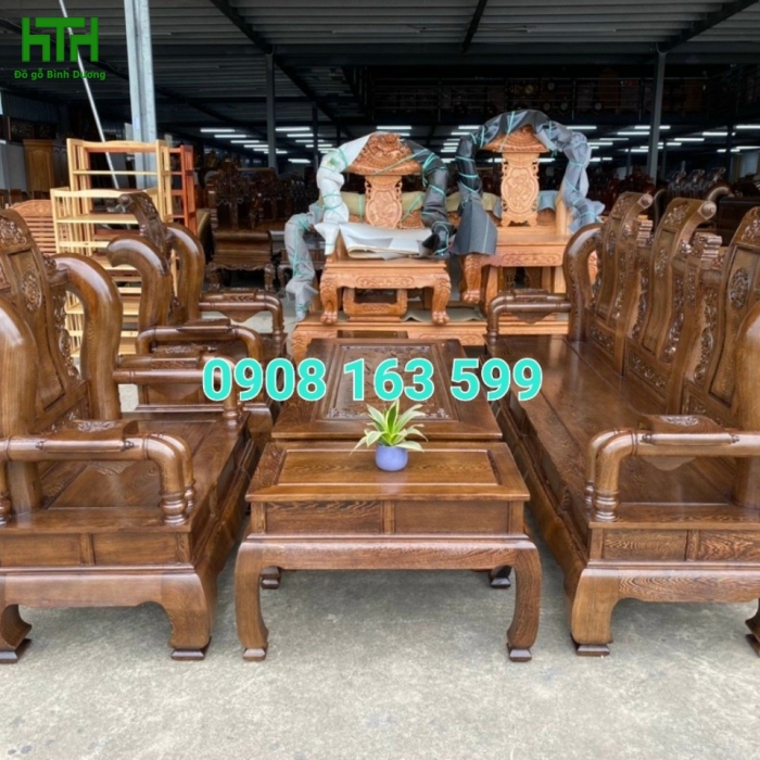 SALON TẦN THỦY HOÀNG GỖ MUN ĐUÔI CONG 
