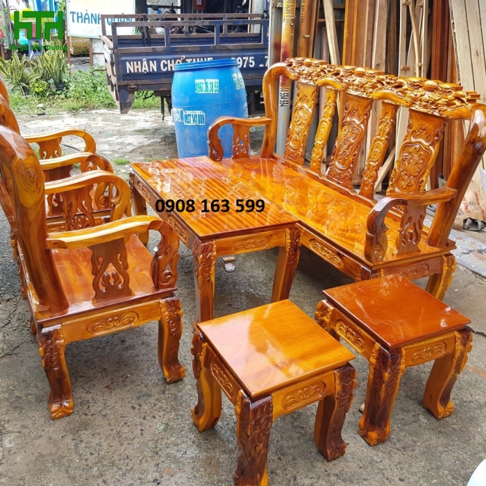 BỘ SALON TRÀM BÔNG VÀNG TAY 8