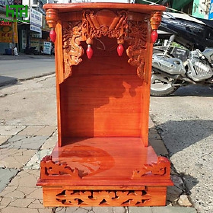 BÀN THỜ ÔNG ĐỊA 50 XOAN ĐÀO MẪU TRƠN 