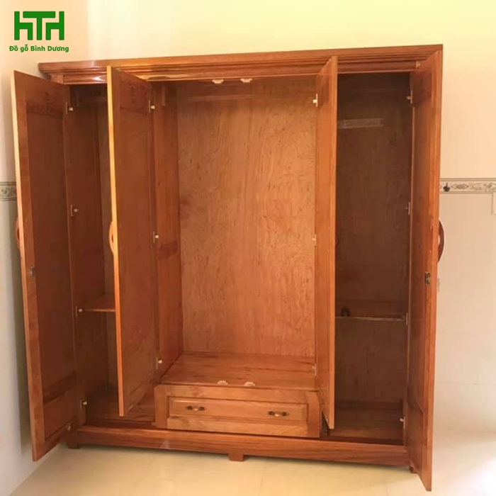 TỦ ÁO GỖ XOAN ĐÀO 4 CÁNH 