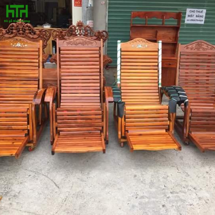 GHẾ THƯ GIÃN GỖ TRÀM BÔNG VÀNG 