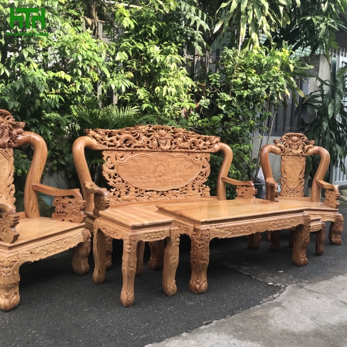 SALON GÕ TAY 12 TỰA BÁT TIÊN 
