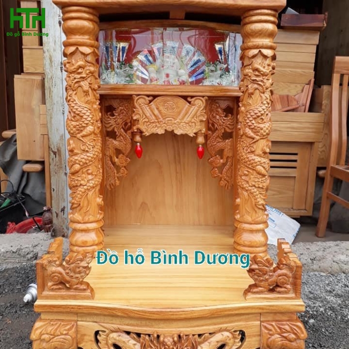 Bàn thờ thần tài - thổ địa 70 gõ đỏ 