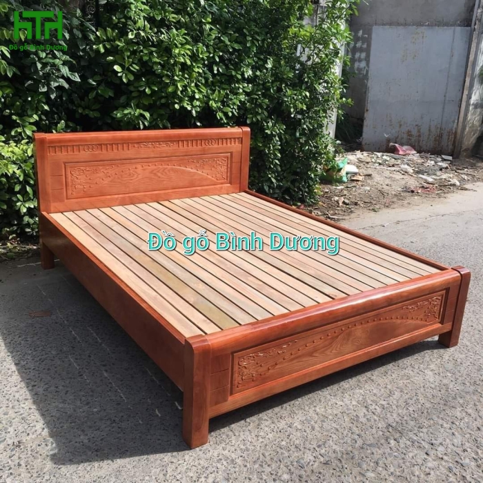 GIƯỜNG GỖ XOAN ĐÀO BẮC 1M8 X 2M 