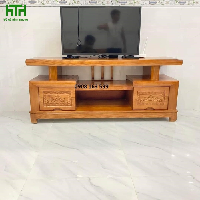 KỆ TI VI GỖ SỒI 1M4 MẪU NHẬT 