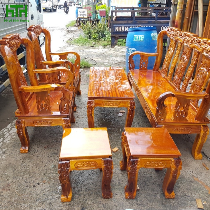 BỘ SALON TRÀM BÔNG VÀNG TAY 8