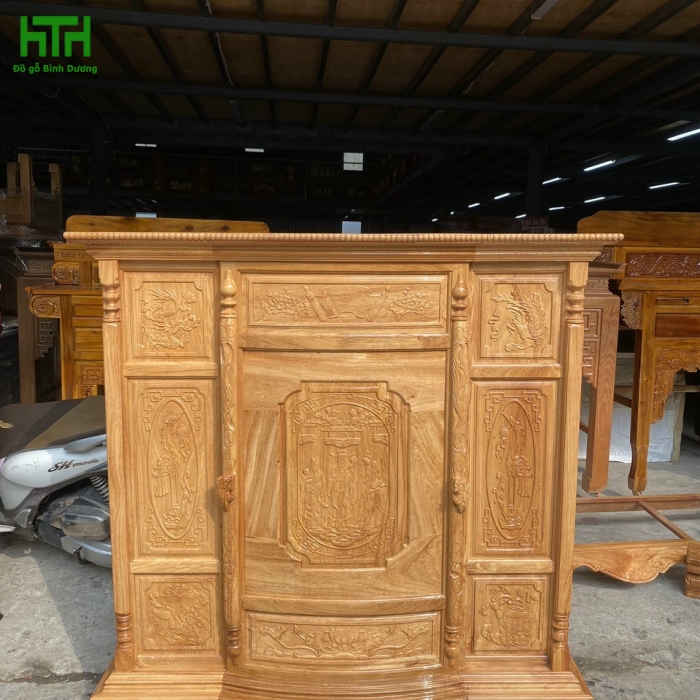 TỦ THỜ GÕ ĐỎ 6 CHÂN 
