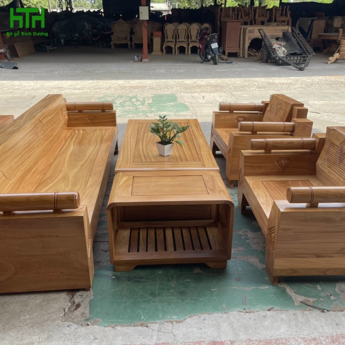 SALON ĐỐI KIM CƯƠNG GỖ GÕ ĐỎ 