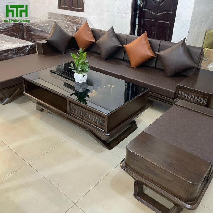 SOFA  GÓC MẪU THUYỀN LAU MÀU 