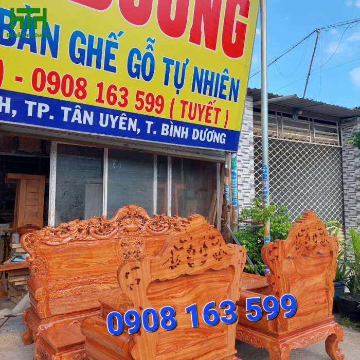 BỘ BÀN GHẾ SALON GỖ HƯƠNG ĐÁ MẪU HOÀNG GIA CAO CẤP 