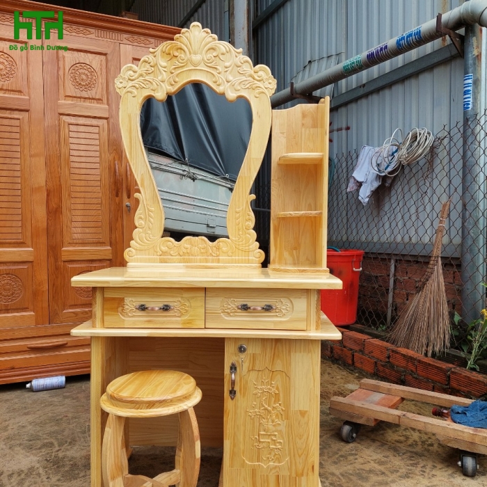 BÀN TRANG ĐIỂM GỖ THÔNG 80