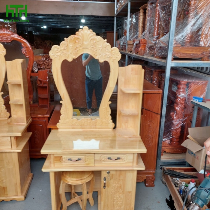 BÀN TRANG ĐIỂM GỖ THÔNG 80
