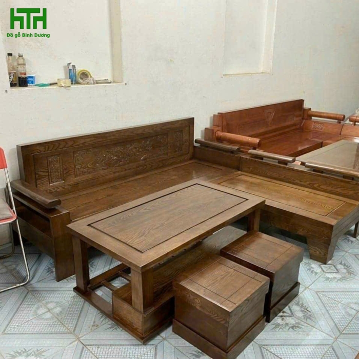 GÓC NHỎ GỖ SỒI LAU MÀU 