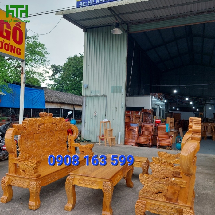 BỘ BÀN GHẾ TAY 12 MẪU NGHÊ ĐỈNH TỰA LỚN GỖ SỒI NGA 