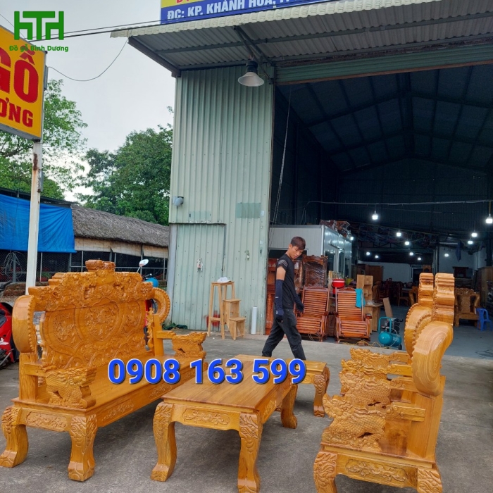 BỘ BÀN GHẾ TAY 12 MẪU NGHÊ ĐỈNH TỰA LỚN GỖ SỒI NGA 