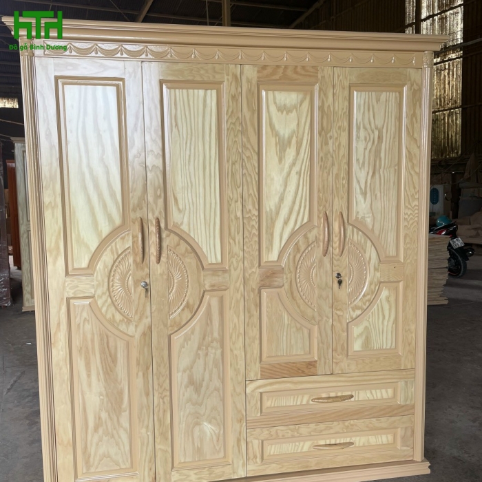 TỦ ÁO GỖ PHỦ VÂN SỒI 