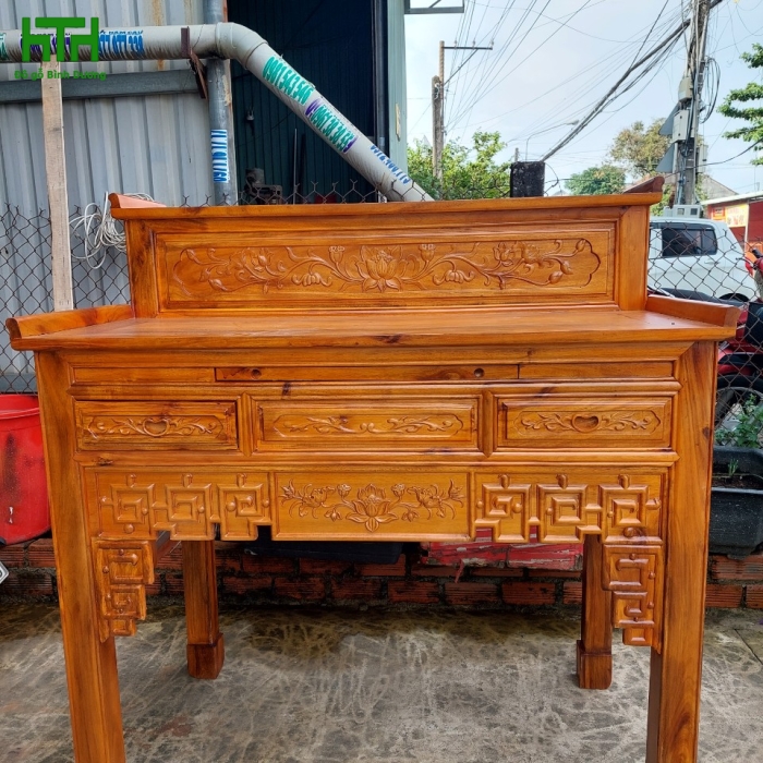 BÀN THỜ 2 TẦNG 1M27 CHÂN VUÔNG 