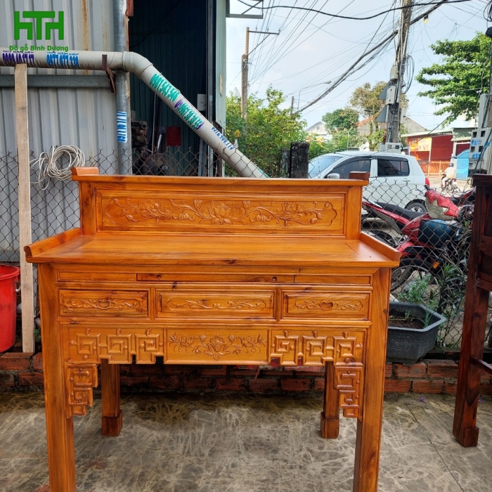 BÀN THỜ 2 TẦNG 1M27 CHÂN VUÔNG 