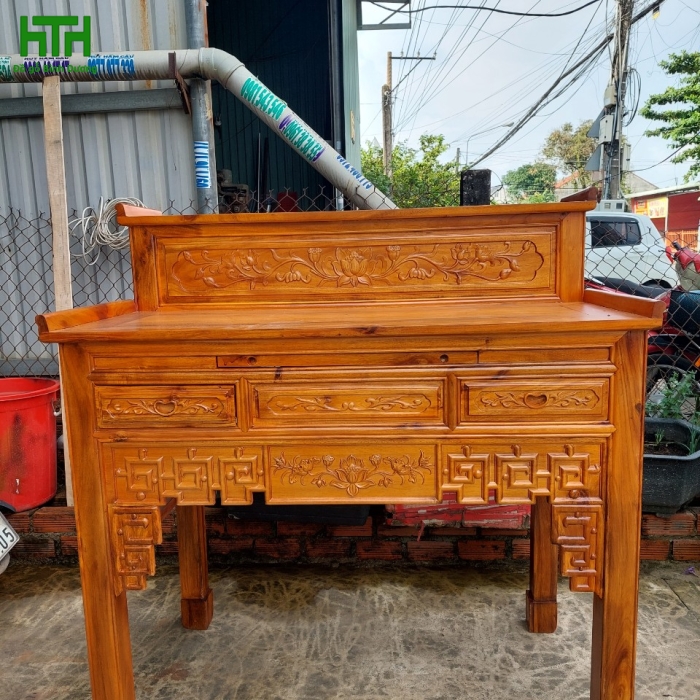 BÀN THỜ 2 TẦNG 1M27 CHÂN VUÔNG 