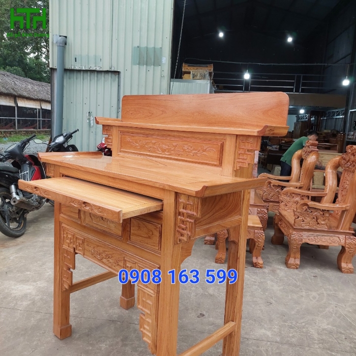 BÀN THỜ 2 TẦNG GÕ ĐỎ 1m27 