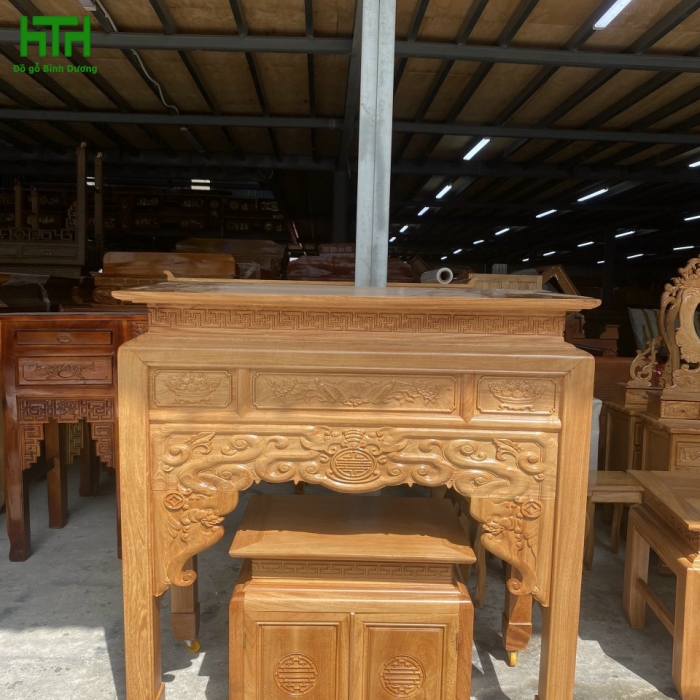 COMBO BÀN THỜ GÕ ĐỎ 1M27 