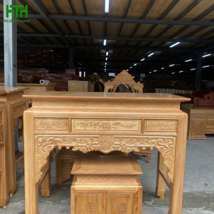 COMBO BÀN THỜ GÕ ĐỎ 1M27 
