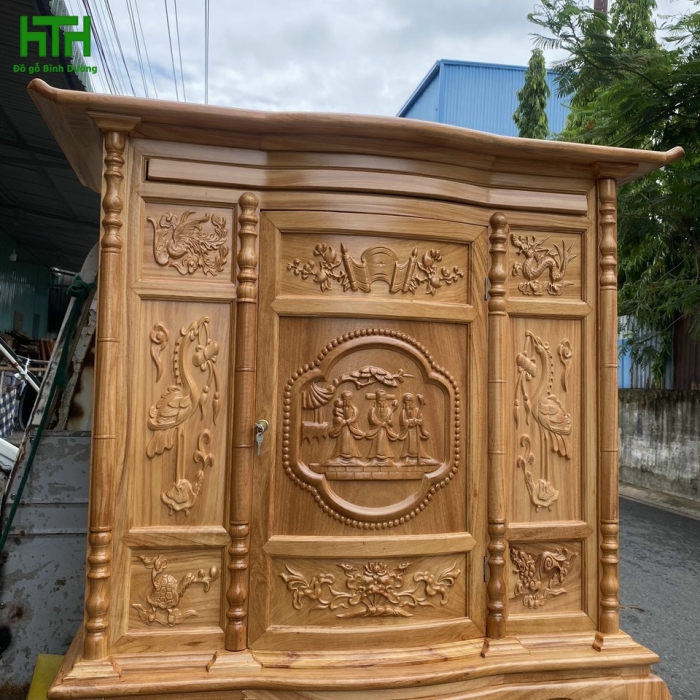 TỦ THỜ GÕ ĐỎ 100% 1M27 